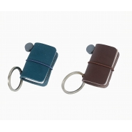 Super Mini Travelers Leather Notebook, Genuine Leather Keychain