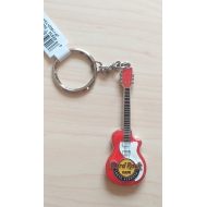 Hard Rock Cafe  3D Enamel Guitar Keychain Tokyo Asakusa Red