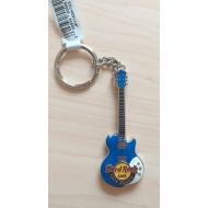 Hard Rock Cafe 3D Enamel Guitar Keychain Tokyo Asakusa Blue