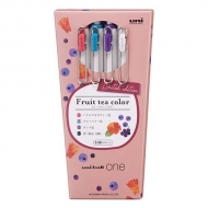Limited Edition  Fruit Tea Color Gel Ink Ballpoint Pen uni-ball one 0.38mm 4-color set  Recharge]