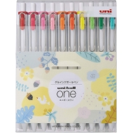 Mitsubishi Pencil Uni-ball One Uni-ball One Gel Ink Ballpoint Pen 0.01 inch (0.38 mm) Set of 20 Colors
