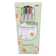 Limited Edition  Fruit Tea Color Gel Ink Ballpoint Pen uni-ball one 0.38mm 4-color set Refresh ]
