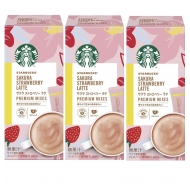 Starbucks Premium Mix Sakura Strawberry Latte 4P x 3 Instants (Sticks)